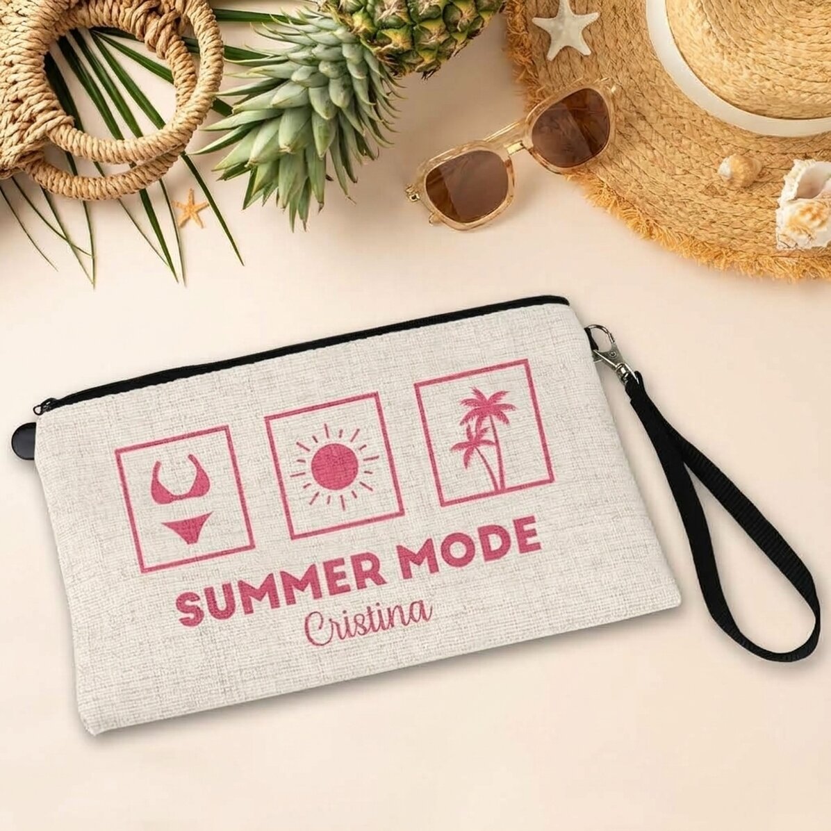 Taštička na doplňky s vlastním textem – Summer Mode