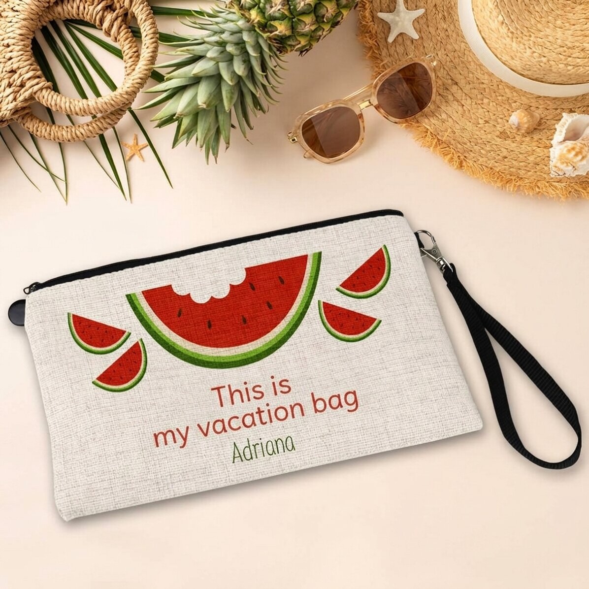 Taštička na doplňky s vlastním textem – Watermelon