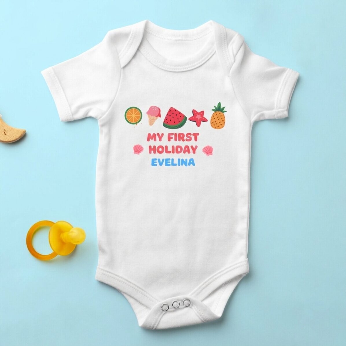 Dětské body s vlastním nápisem – První letní prázdniny