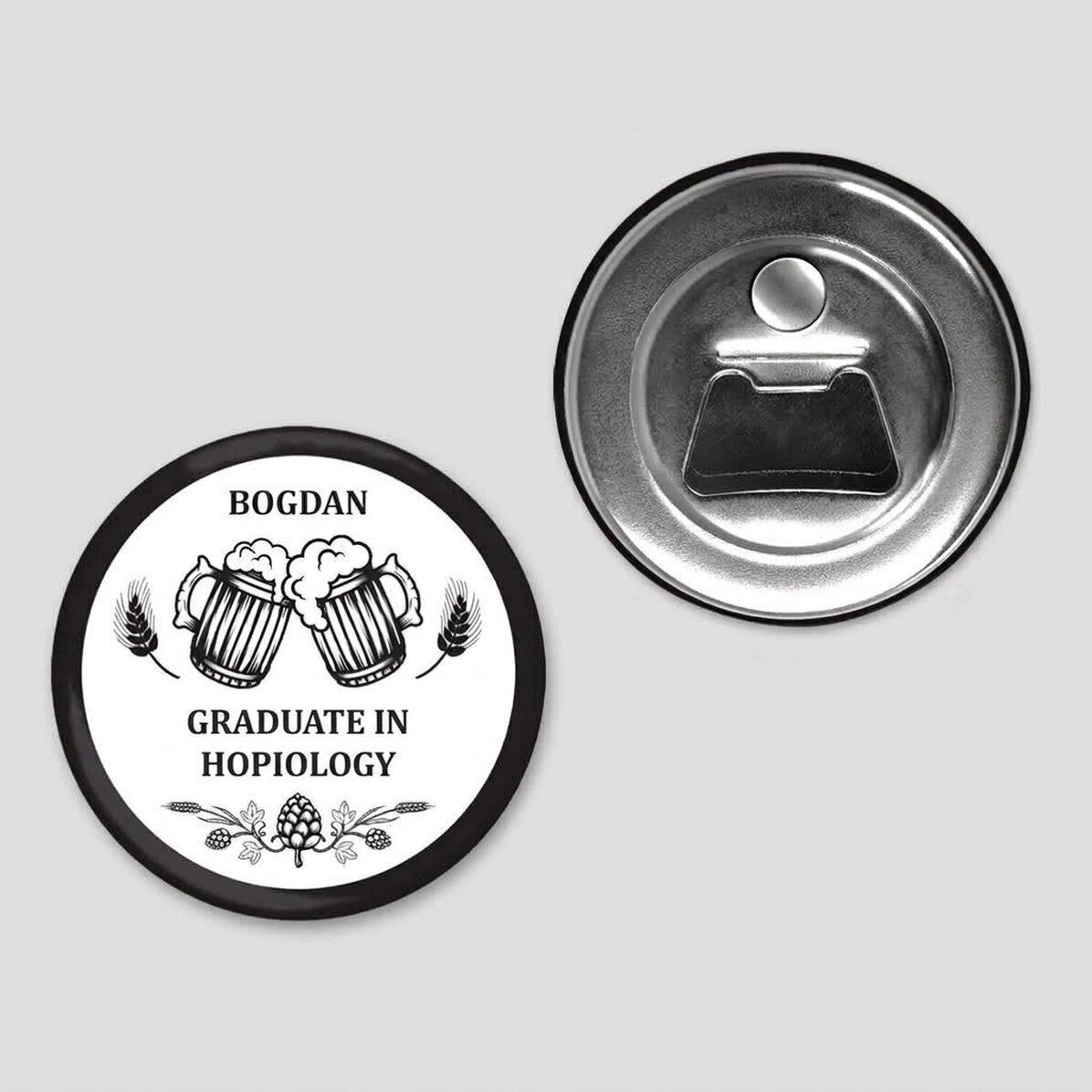 Láhevový otvírák s magnetem, personalizovaný s nápisem – Pivo