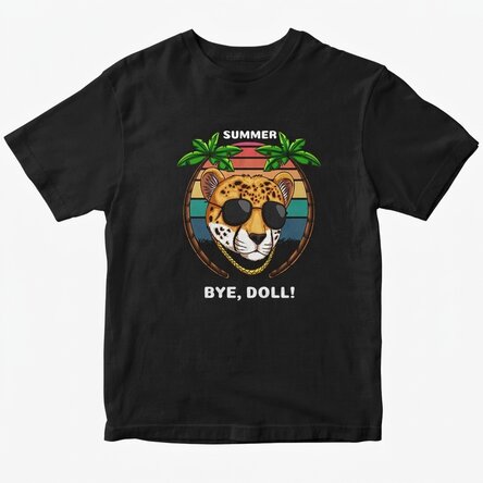 Customised cotton T-shirt with text - Jaguar style