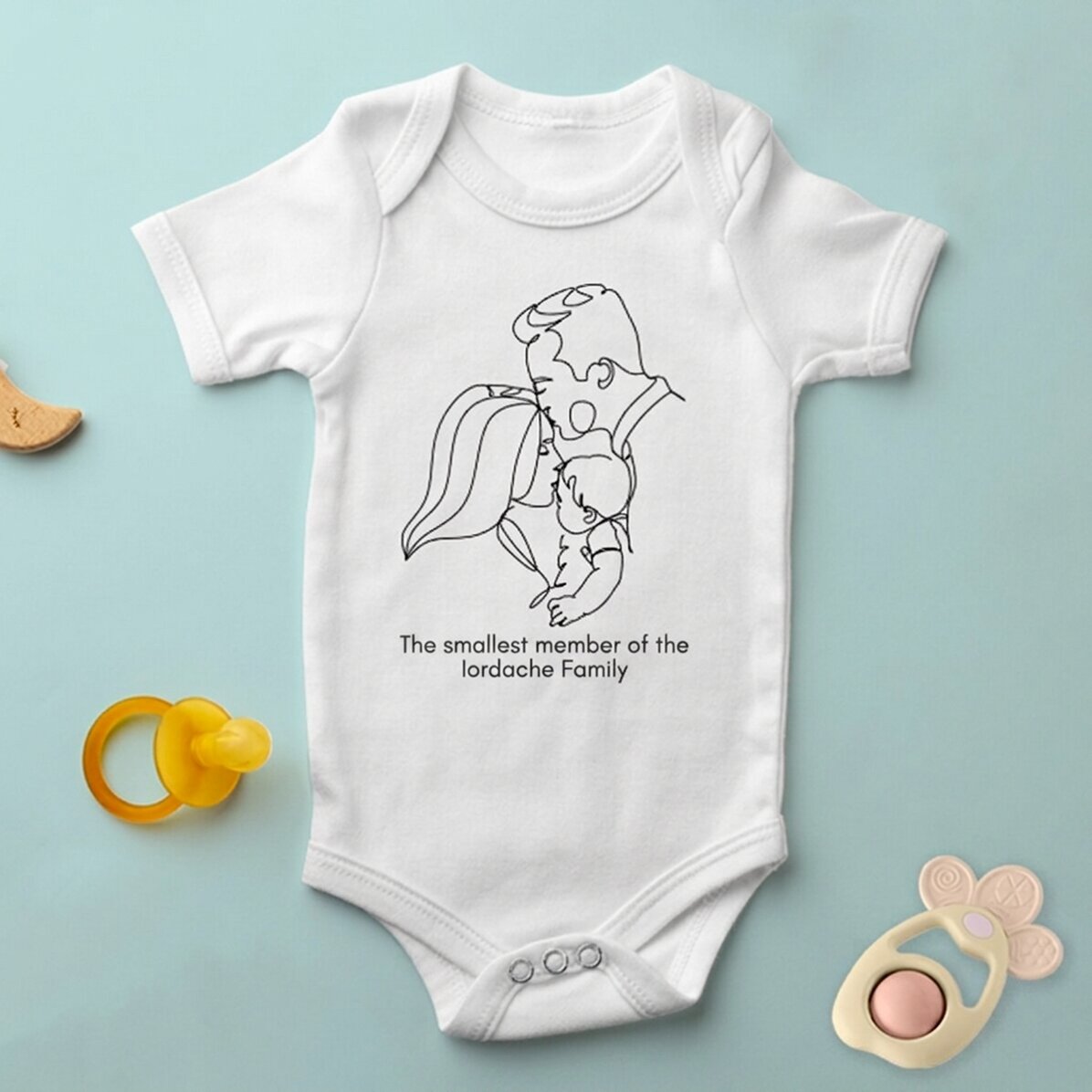 Dětské body s vlastním textem – Family