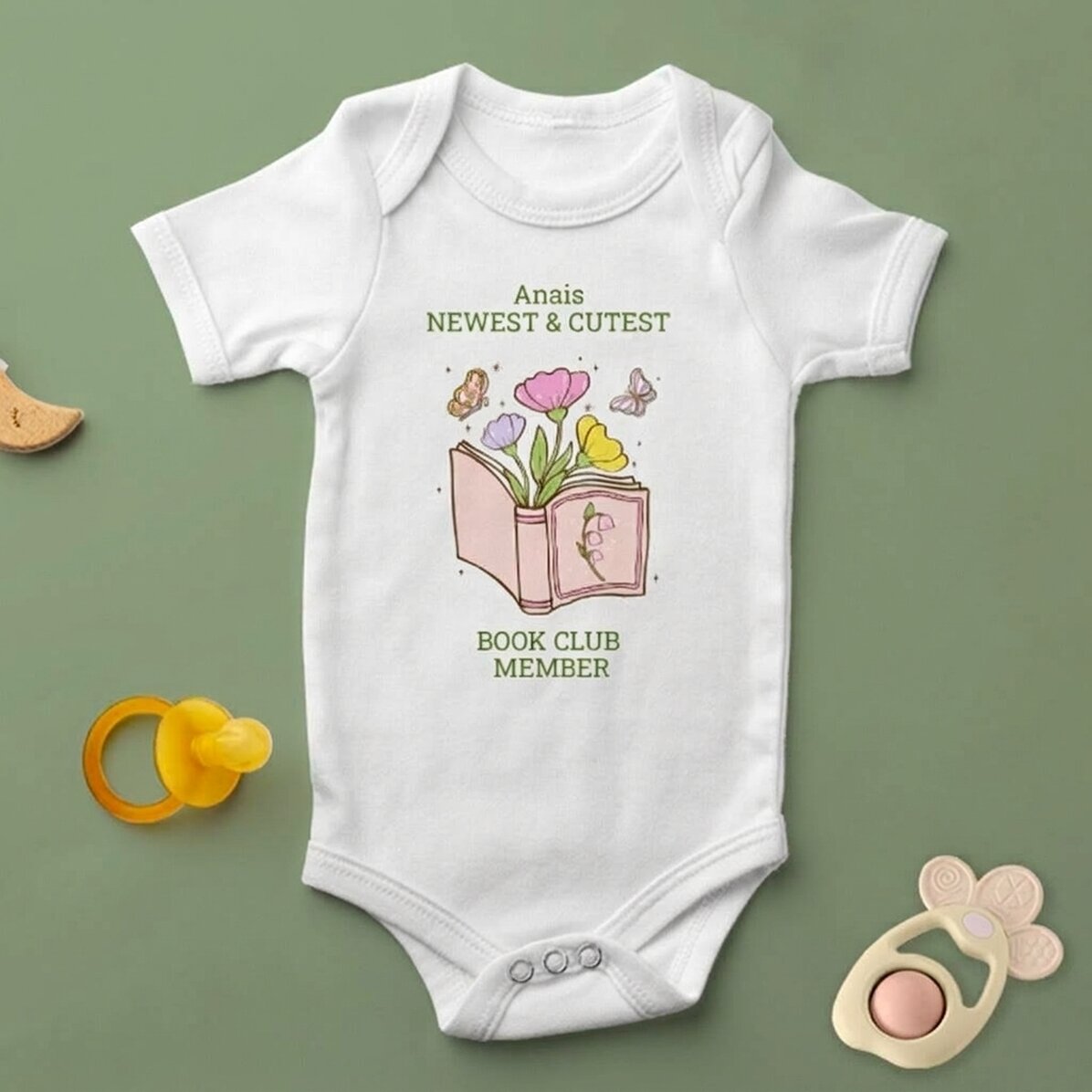 Dětské body s vlastním textem – Books