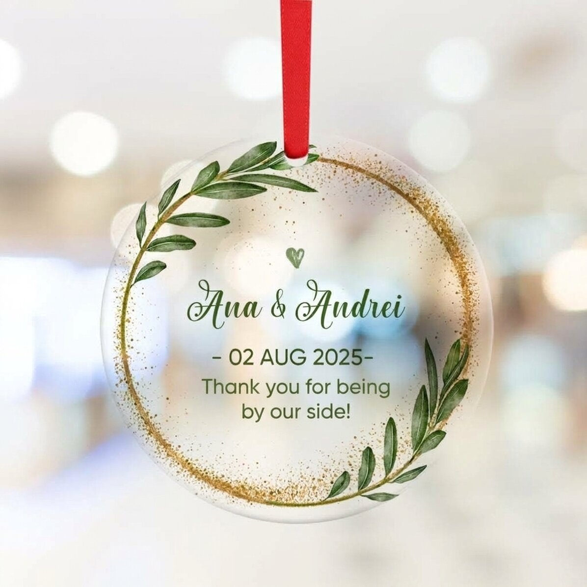 Kruhový ornament s vlastním textem – Svědectví