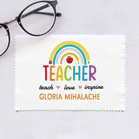 Personalised cloth for cleaning screens/glasses - Teacher