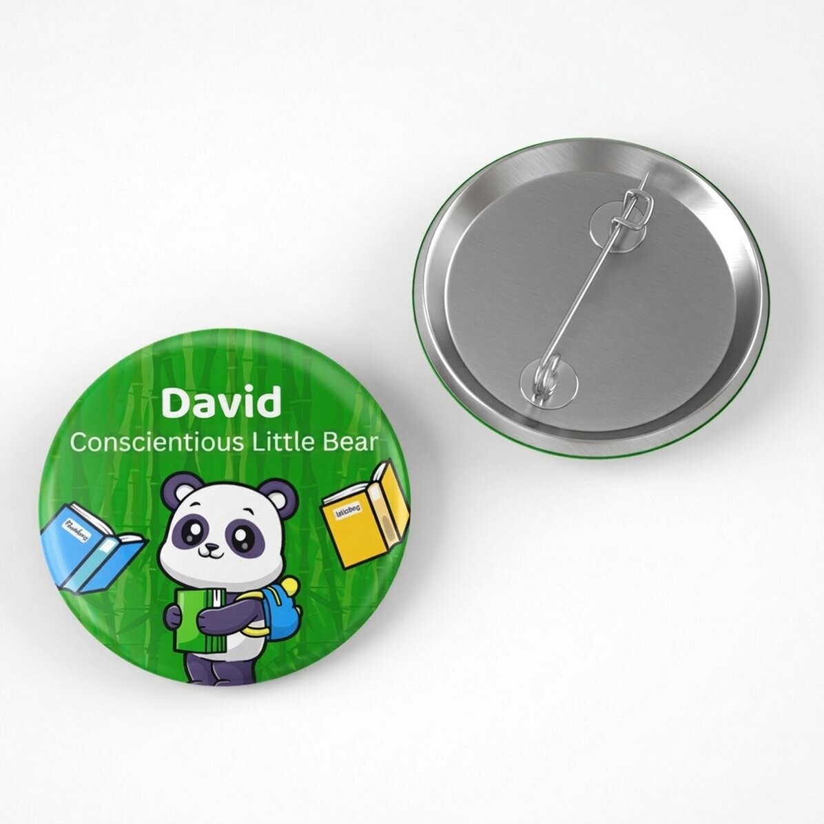 Personalizovaná placka se jménem a textem – Cute Panda