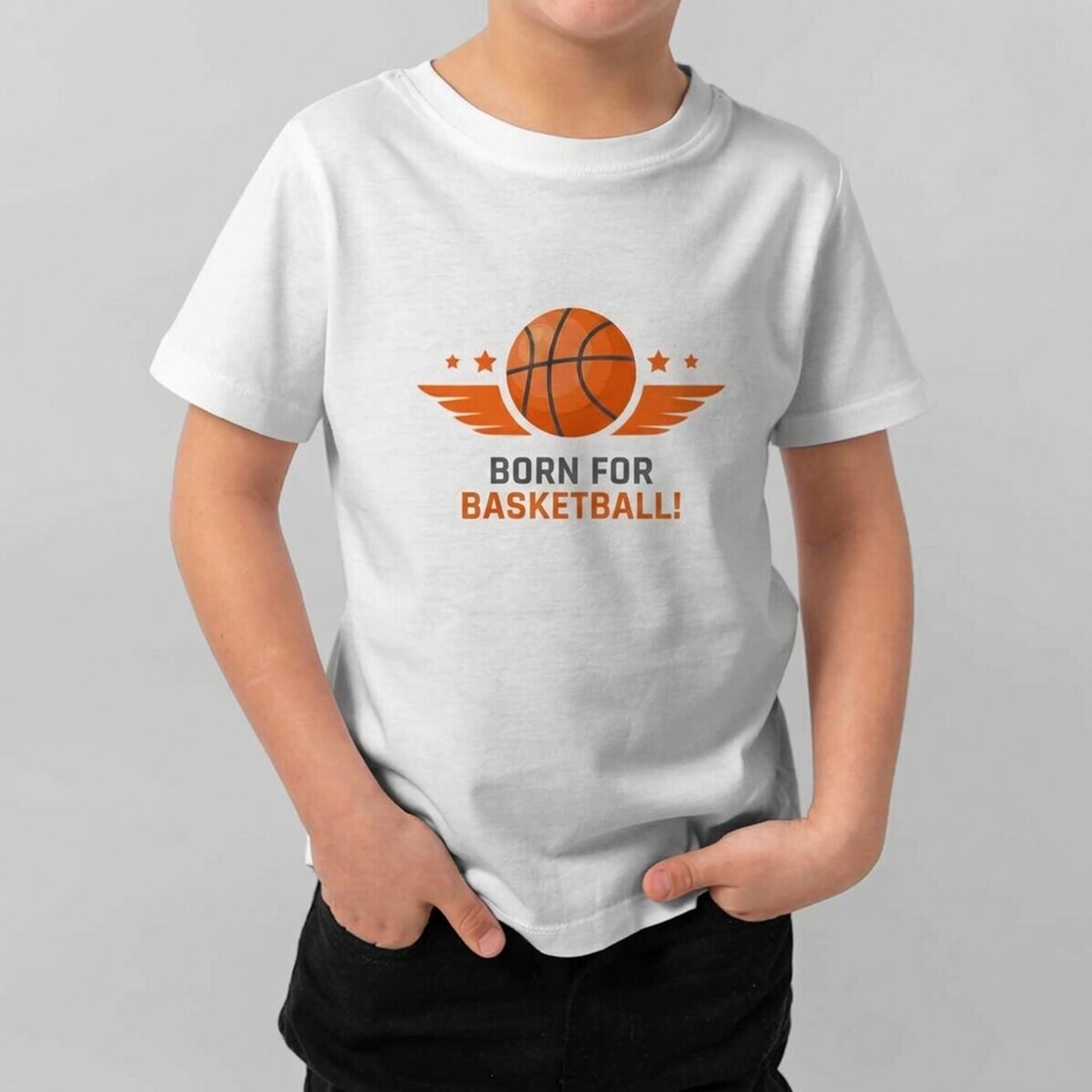 Dětské bavlněné tričko s vlastním nápisem – Basketbal