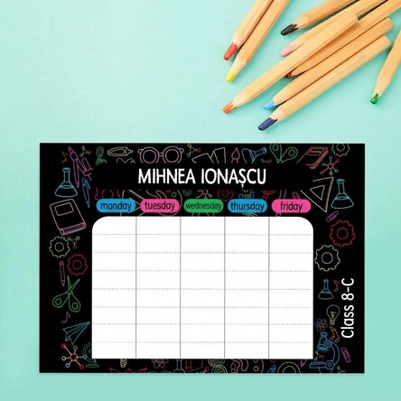 Přizpůsobený rozvrh s textem – Colors