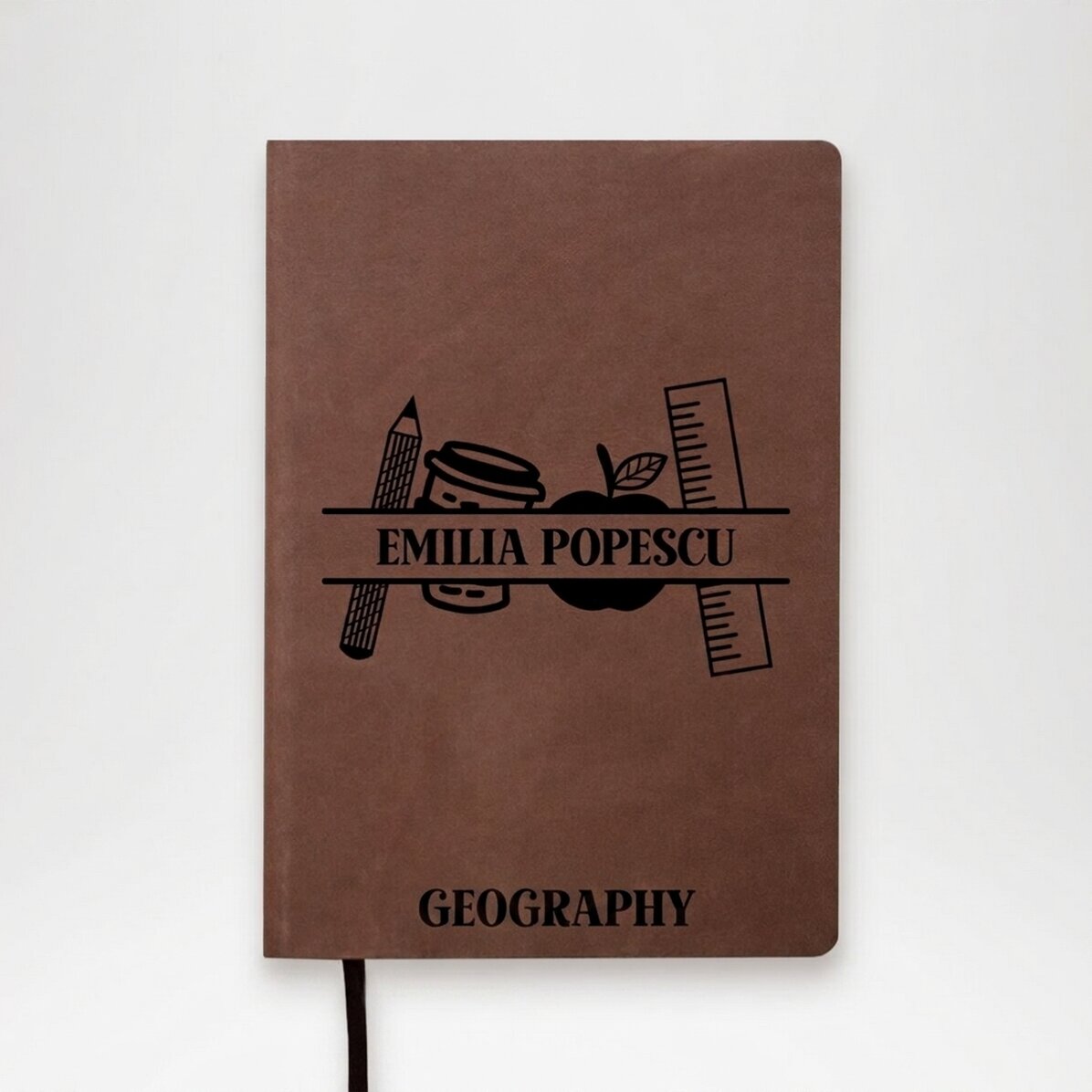 Kožený diář s osobním nápisem pro učitele – Teacher essentials