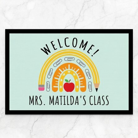 Personalised entrance mat with text - School