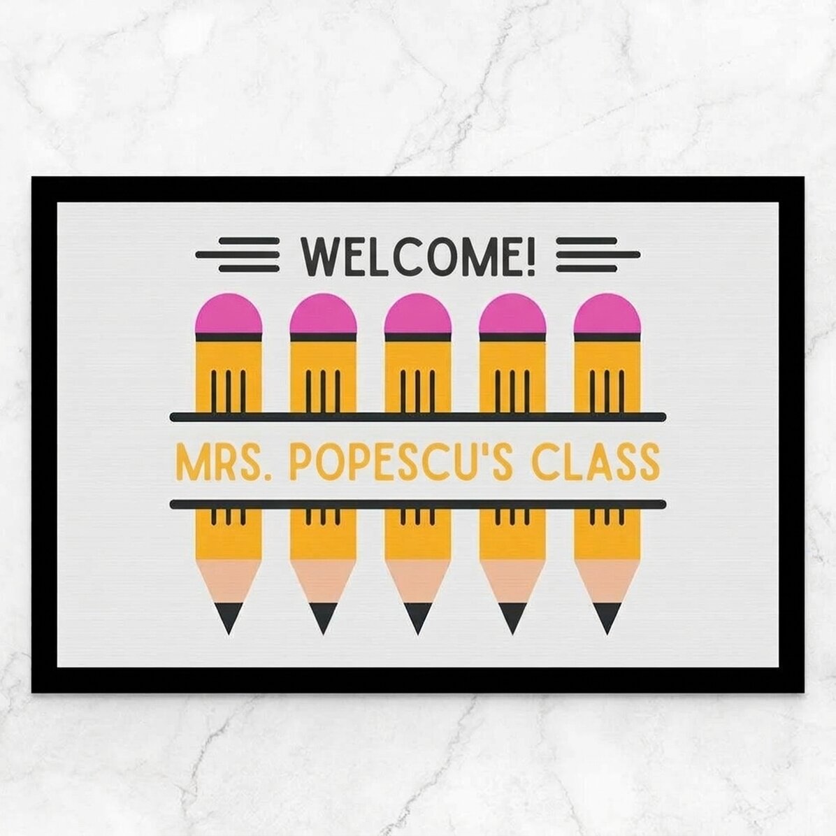 Personalizovaná vstupní rohožka s nápisem – Tužky