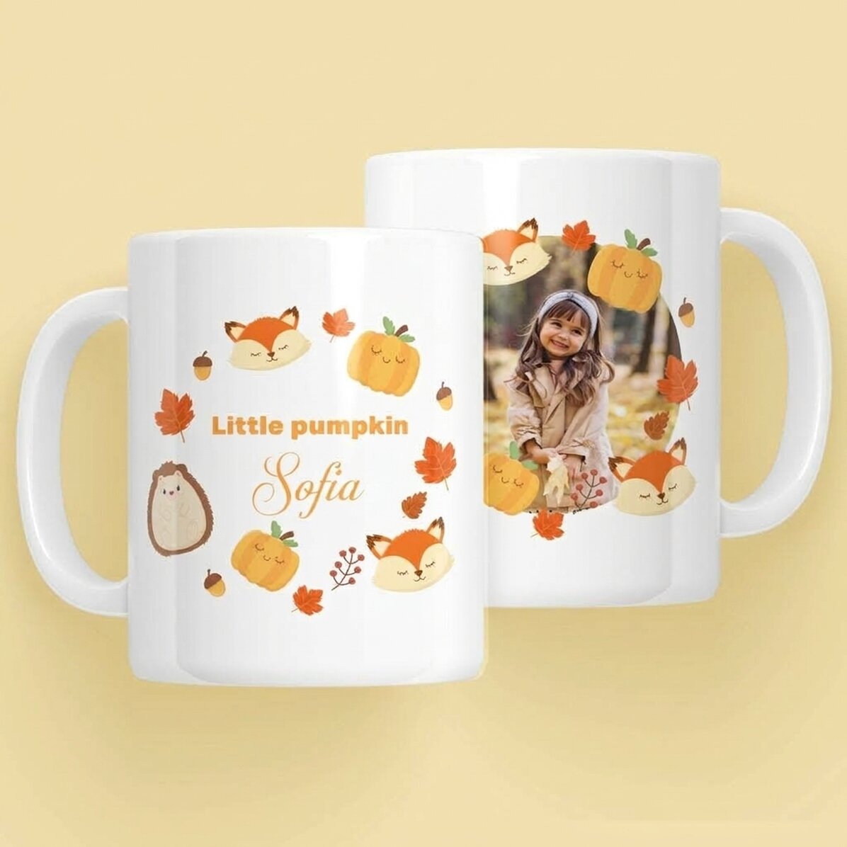 Hrnek s vlastním textem pro děti – Little pumpkin