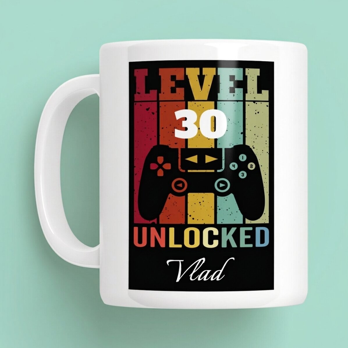 Personalizovaný hrnek s nápisem – Level Unlocked