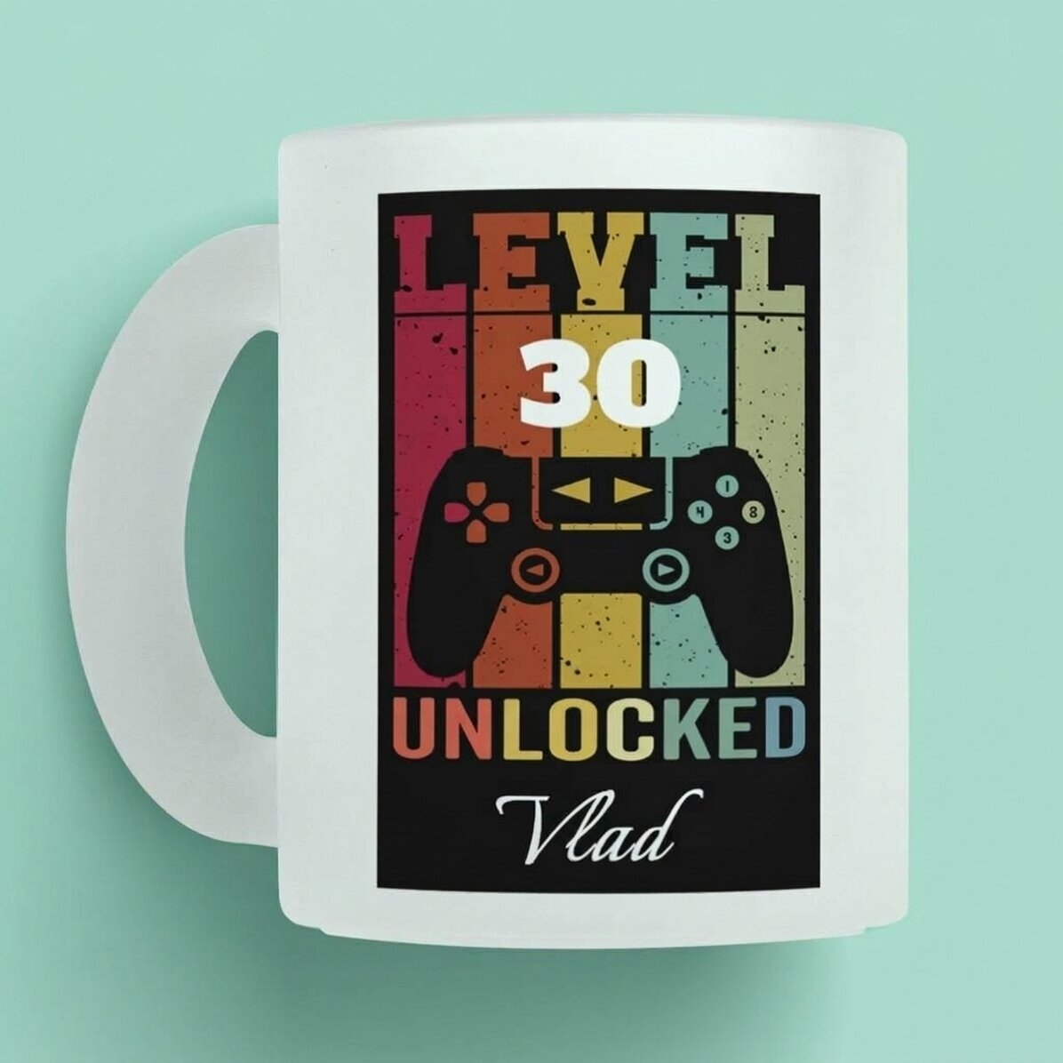 Personalizovaný hrnek s nápisem – Level Unlocked