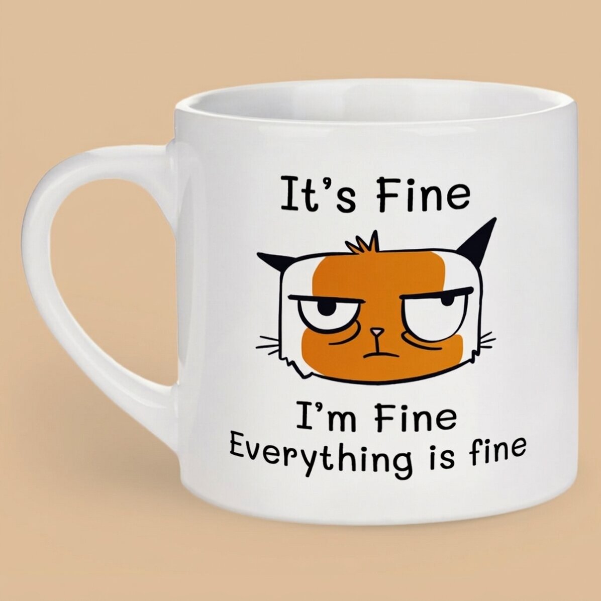 Personalizovaný hrnek na espresso s nápisem – I’m Fine