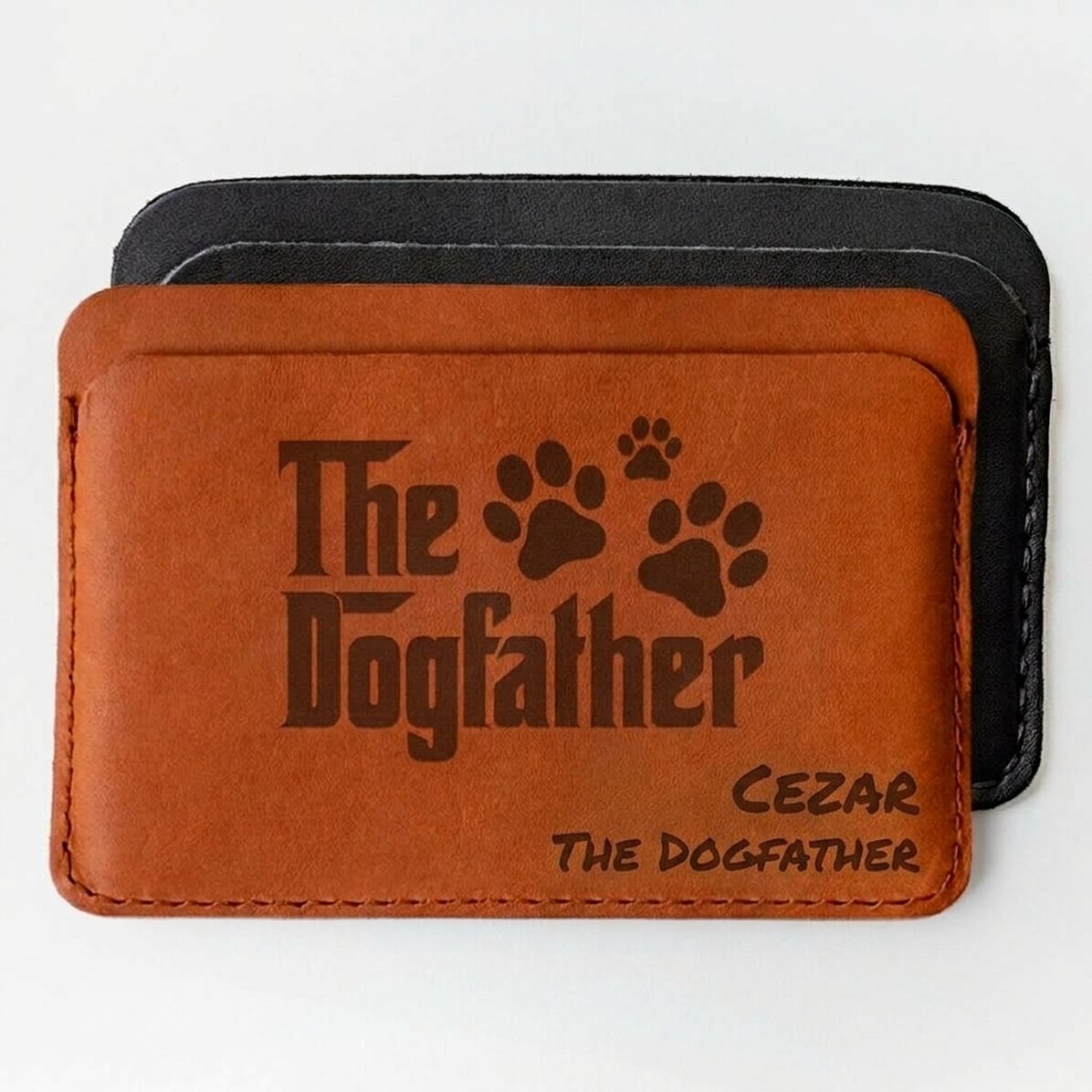 Kožená peněženka s osobním vzkazem – The Dogfather
