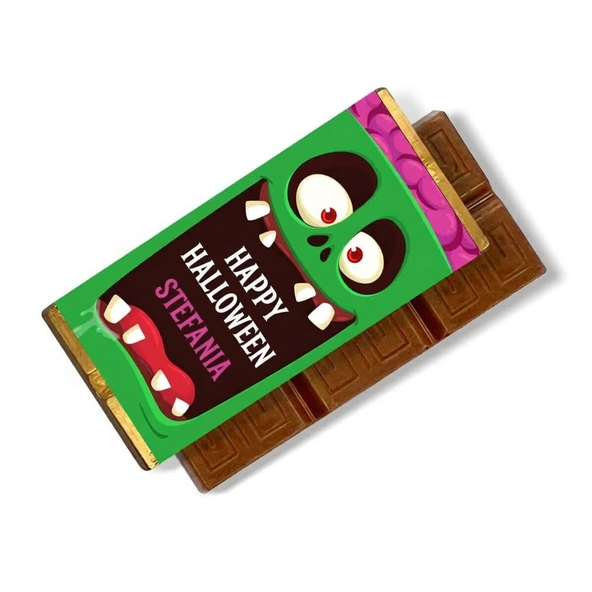 Mini čokoládová tabulka s vlastním nápisem – Happy Halloween