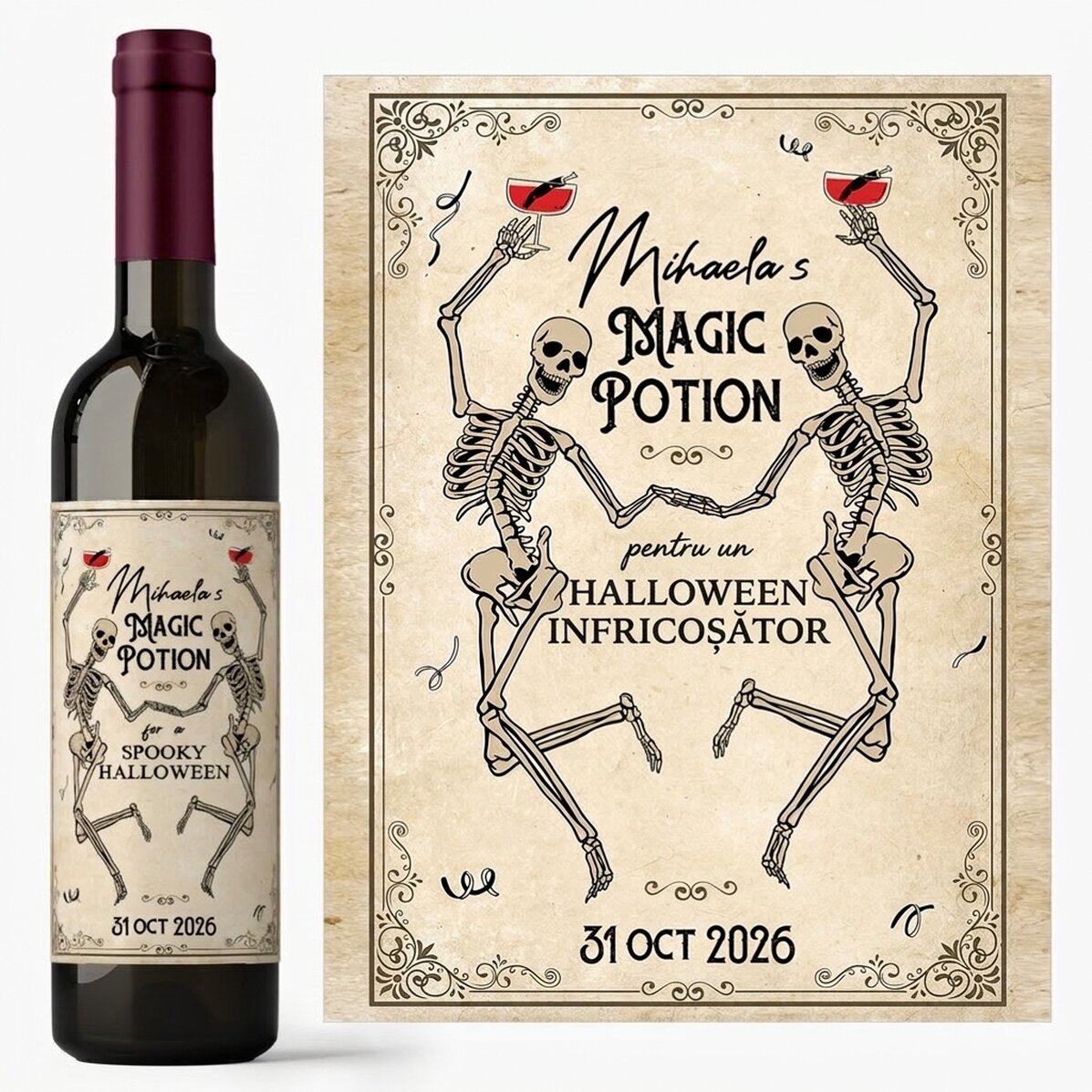 Víno s osobním vzkazem – Halloween