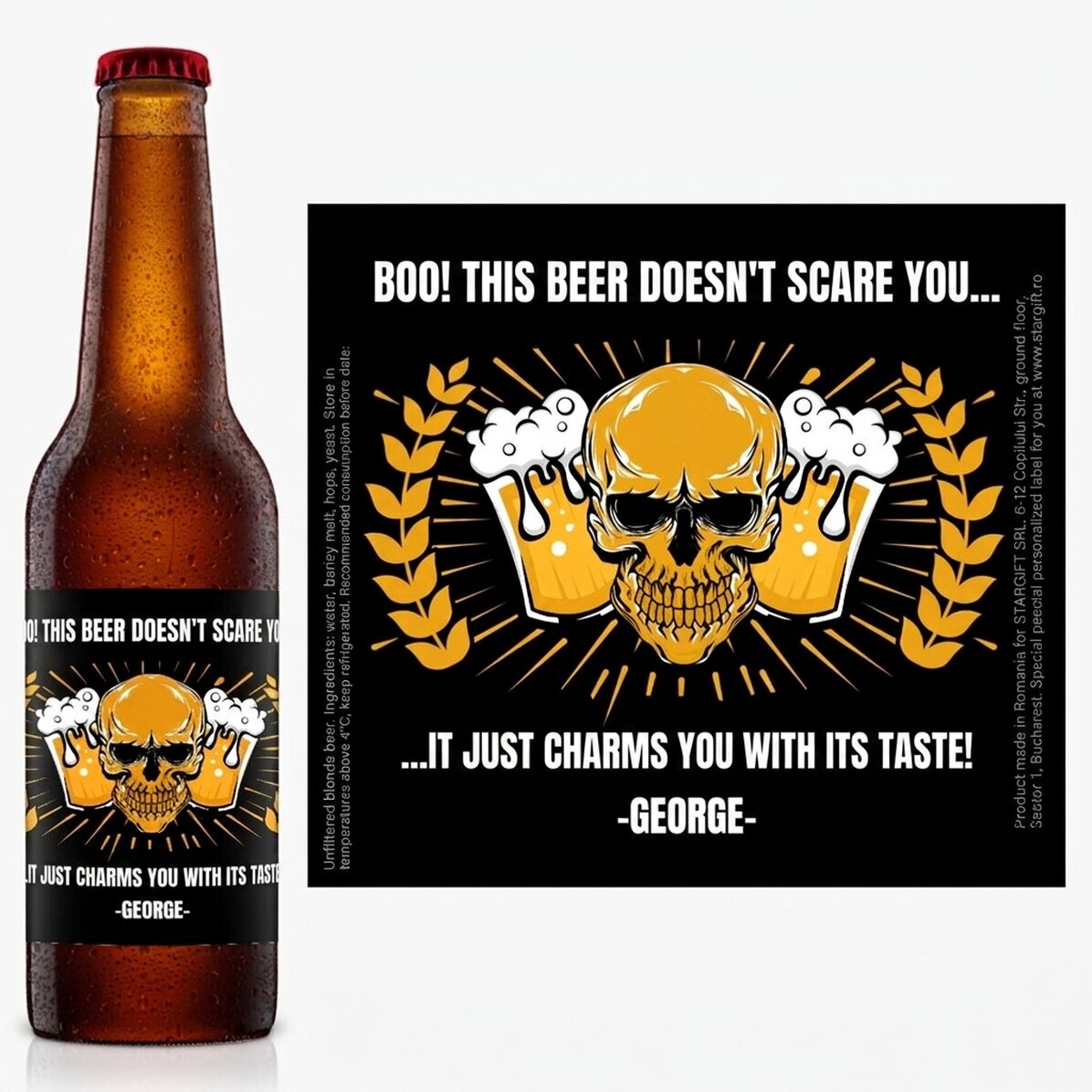 Pivo s vlastním textem – Halloween