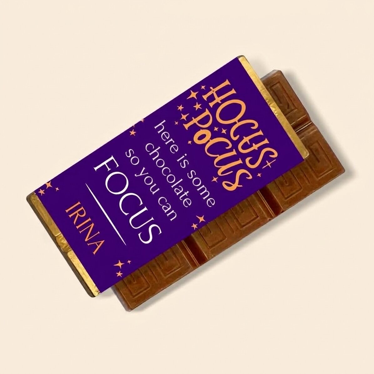 Mini čokoládová tabulka s vlastním textem – Hocus Pocus