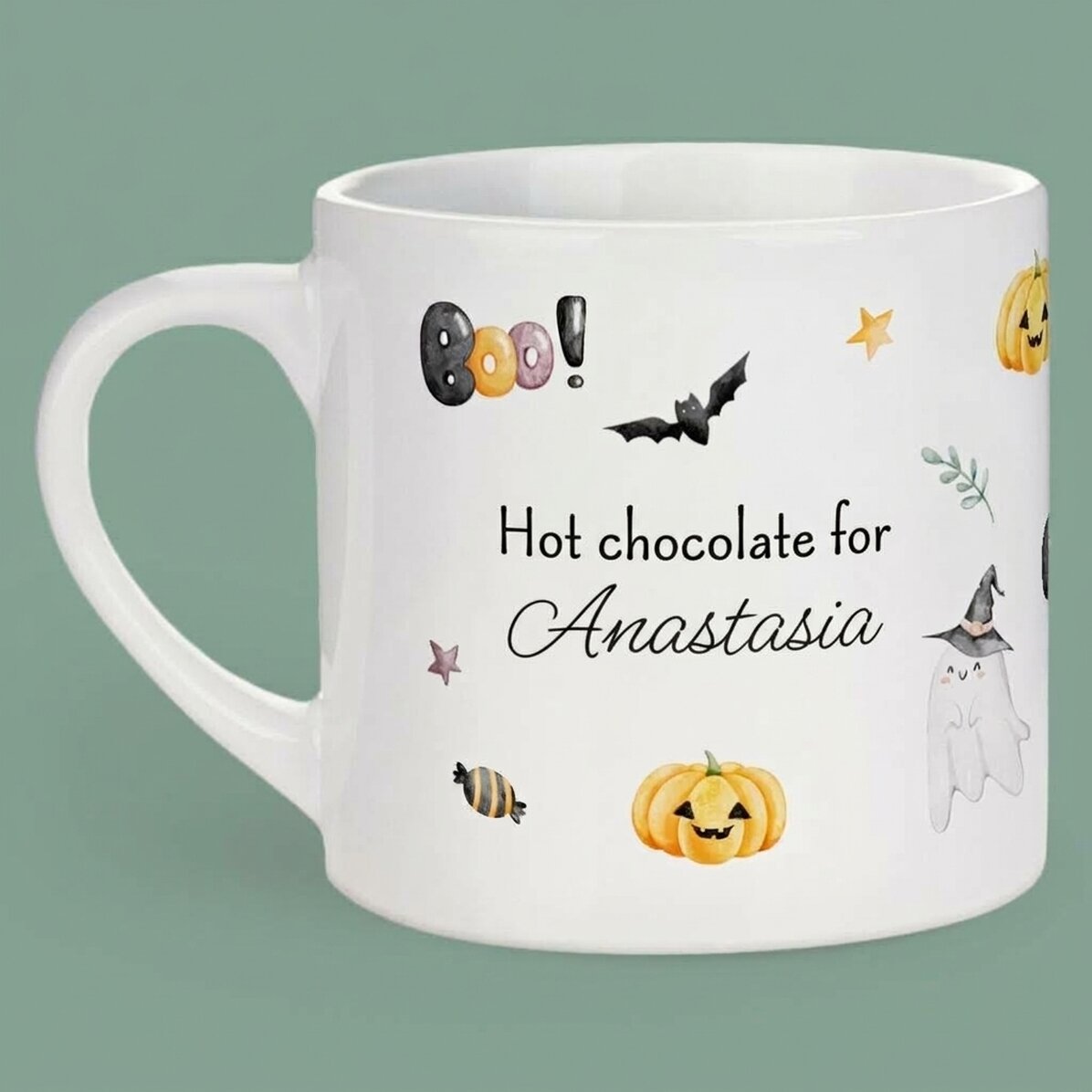 Personalizovaný dětský hrnek s nápisem – Halloween