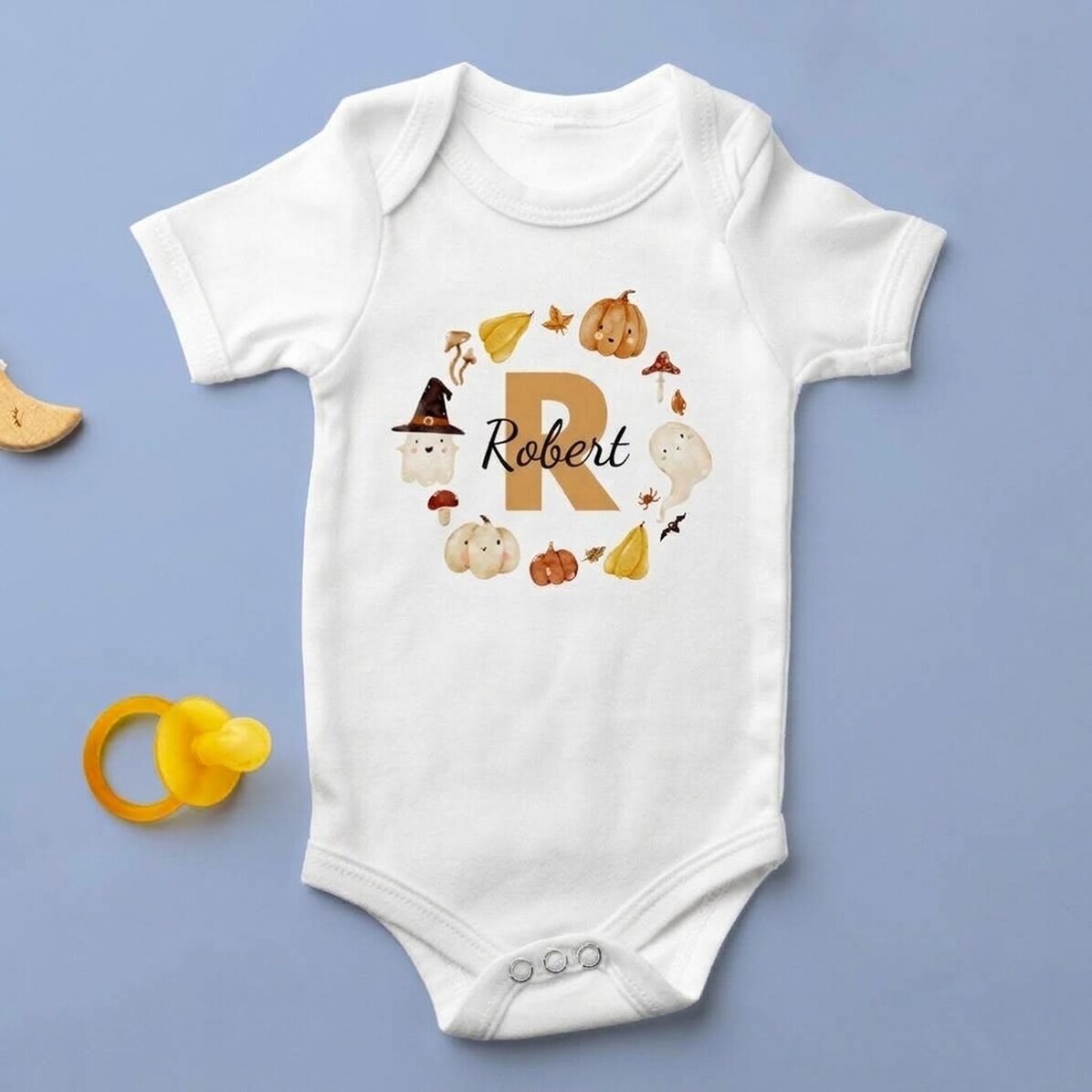 Dětské body s vlastním textem – Roztomilý Halloween