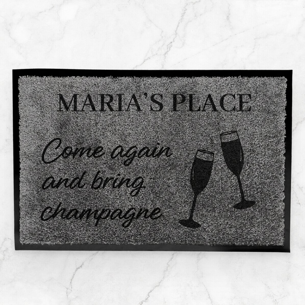 Personalizovaný vstupní koberec do interiéru – Bring champagne