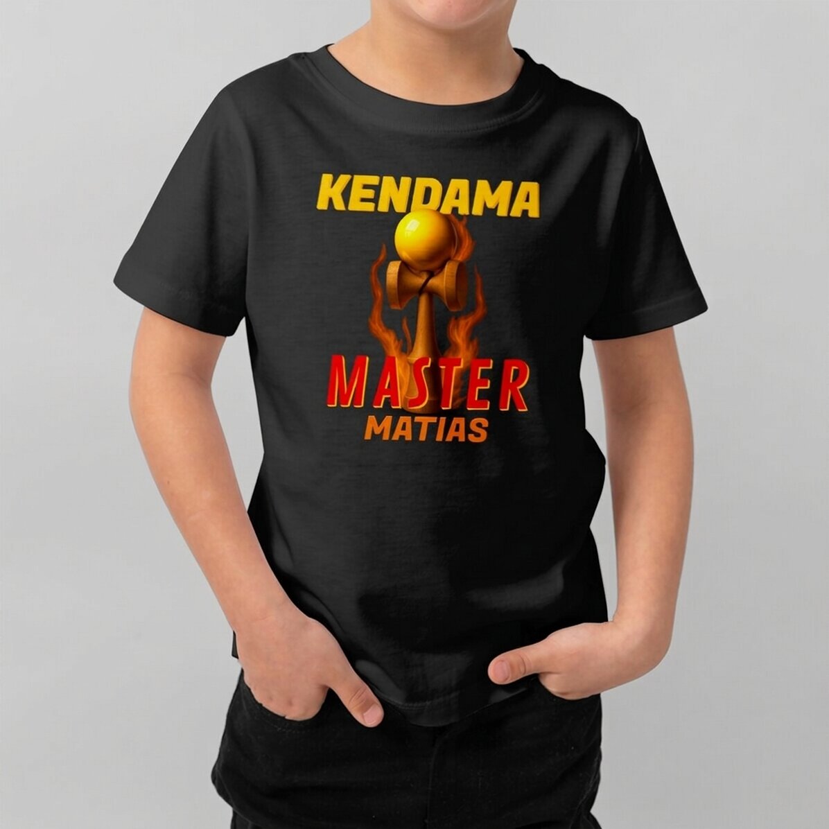 Dětské bavlněné tričko s vlastním nápisem – Kendama Master