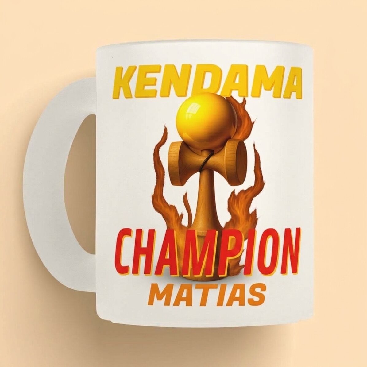 Osobně přizpůsobená číše s textem – Kendama Master