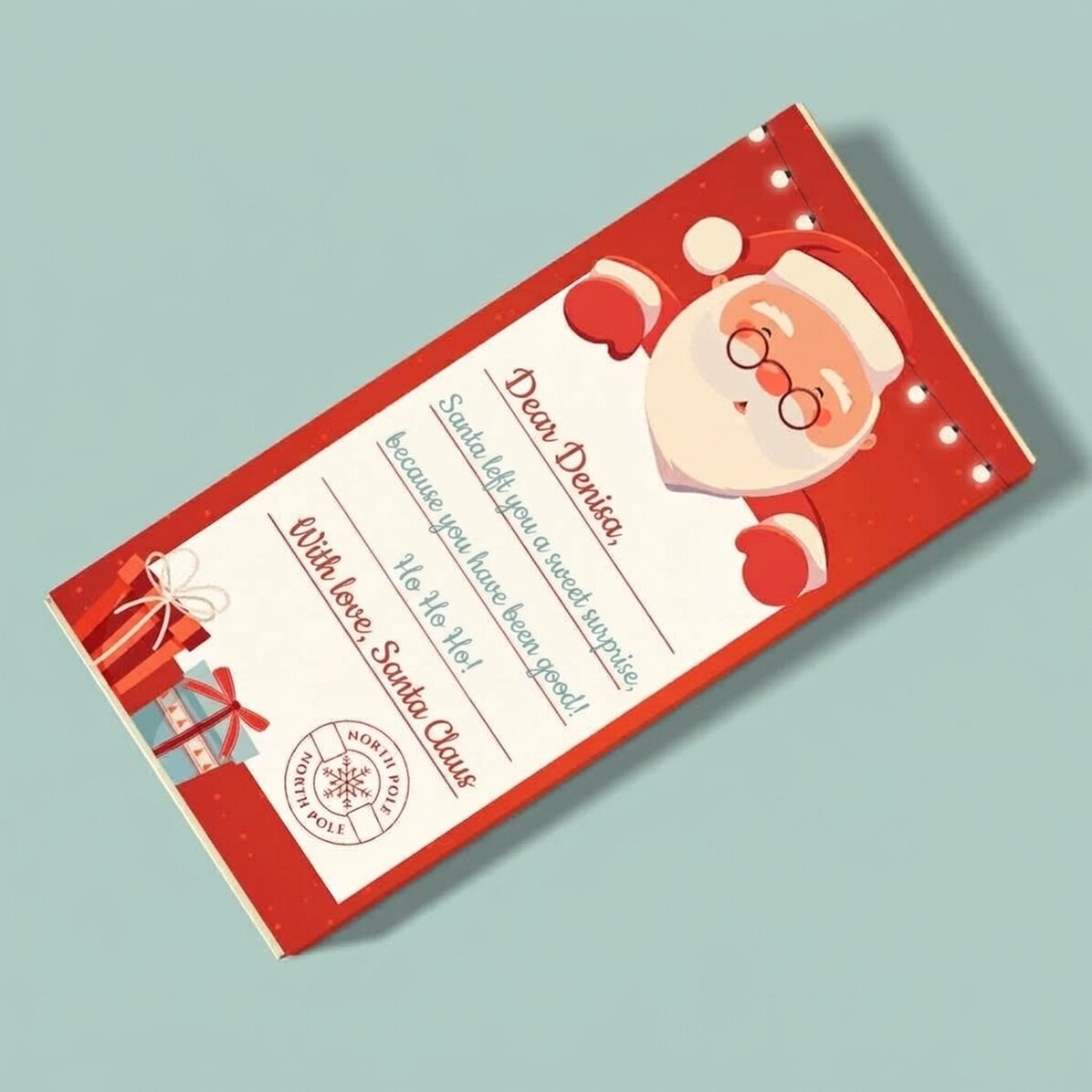 Čokoláda s osobním vzkazem – Santa Claus