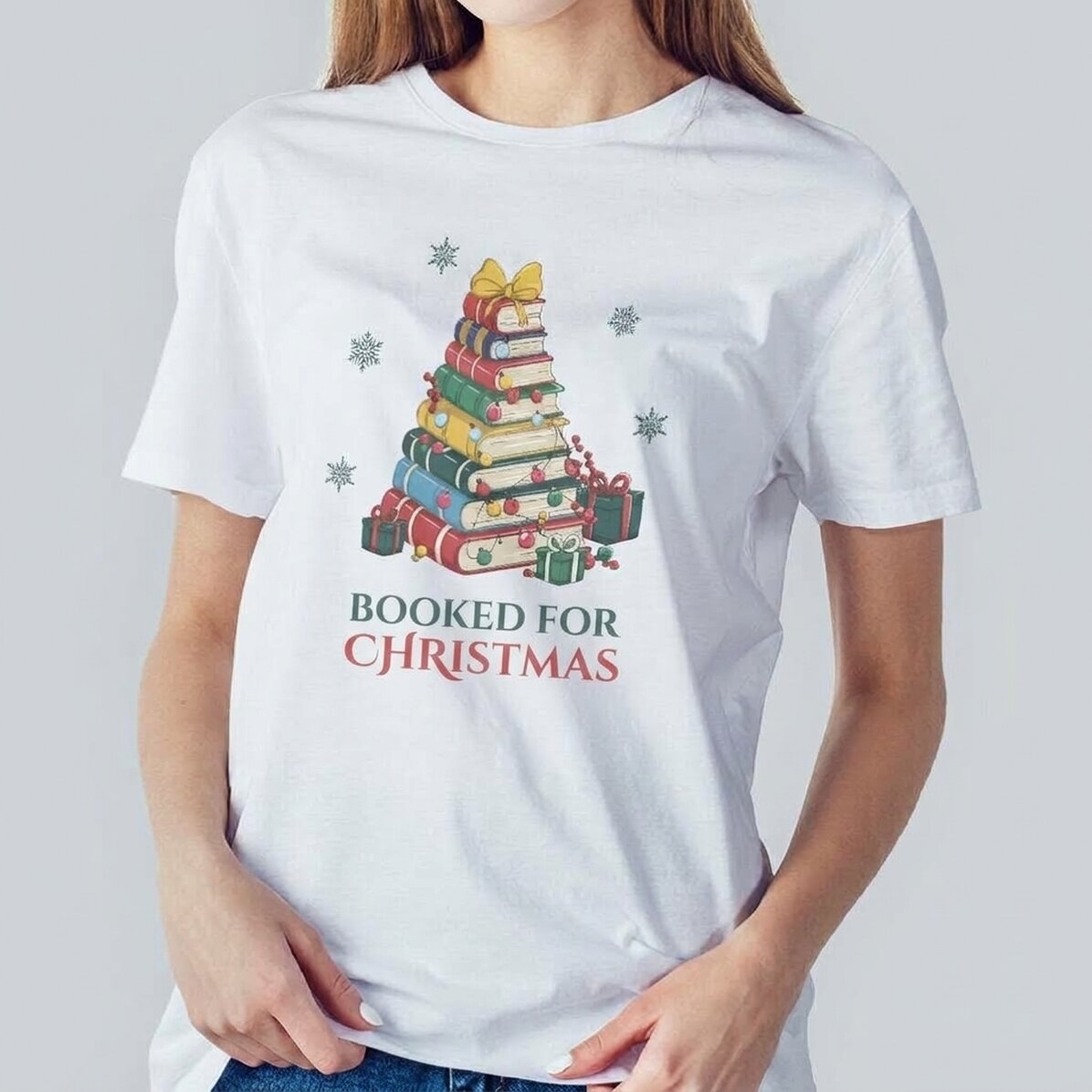 Bavlněné tričko s vlastním vánočním nápisem – Books