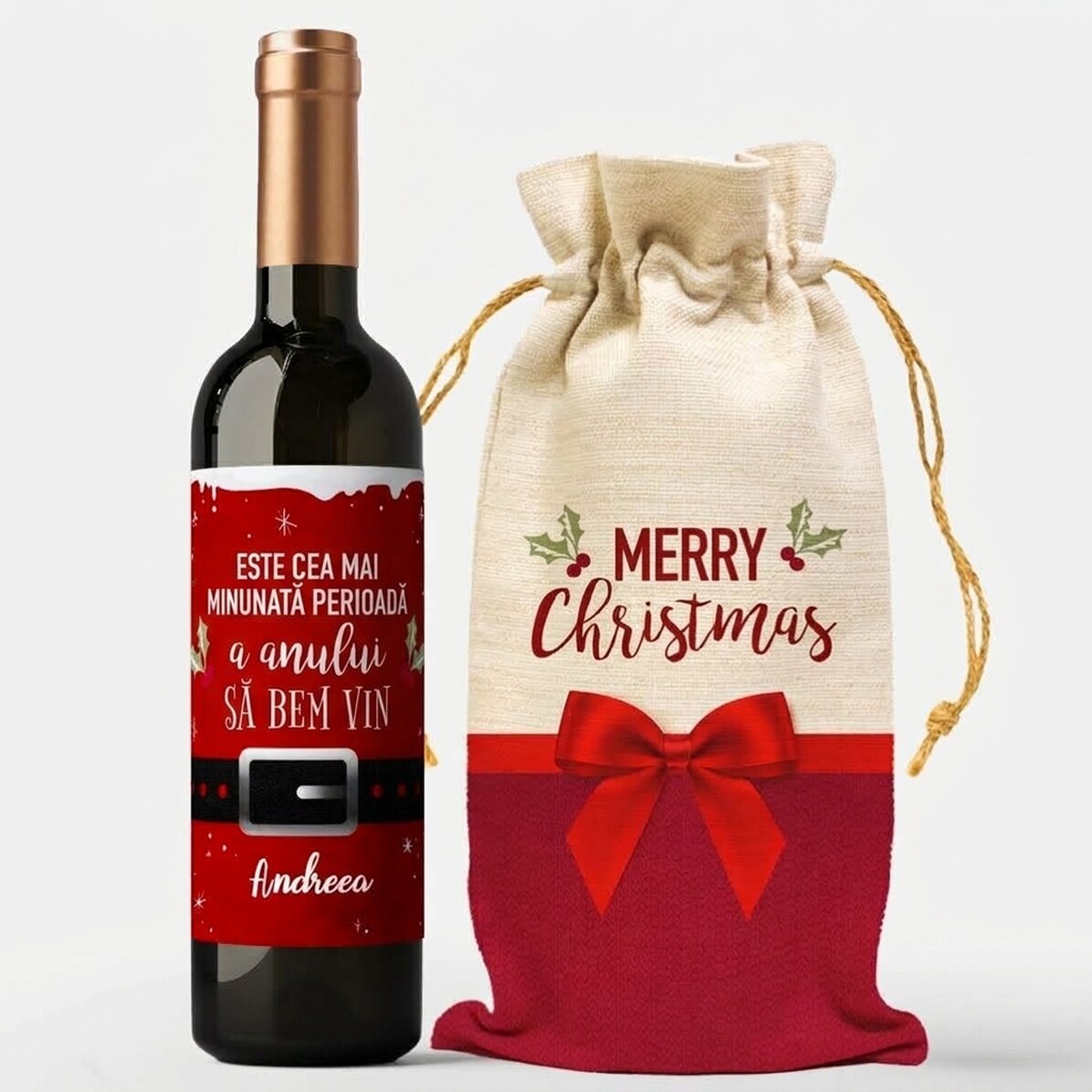 Dárková sada s personalizovaným vínem – Wonderful time