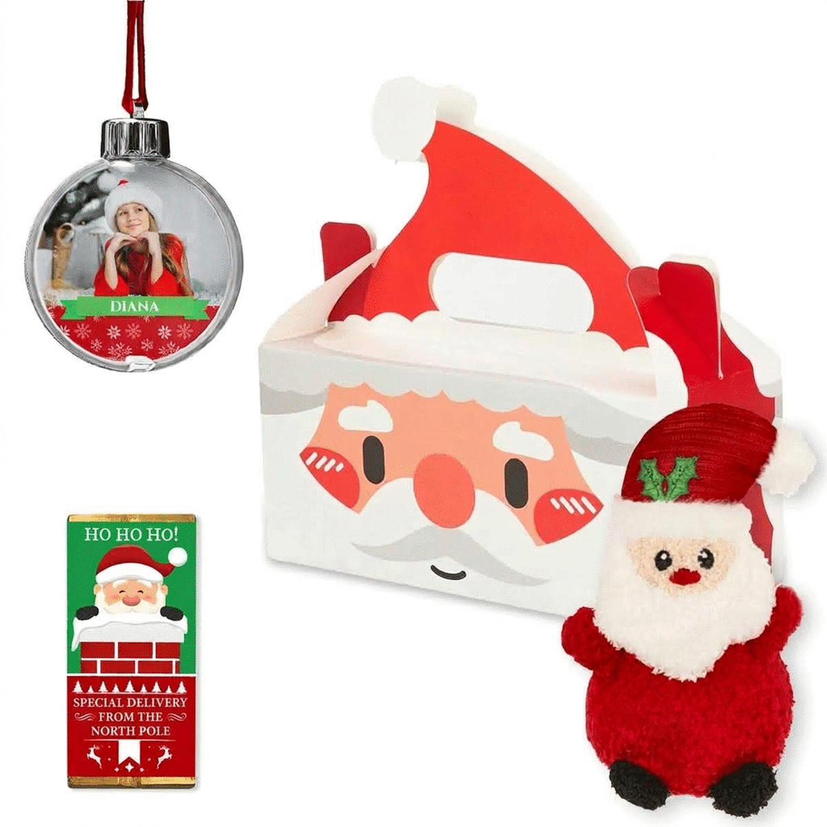 Dárková sada s personalizovaným glóbem – Santa Claus