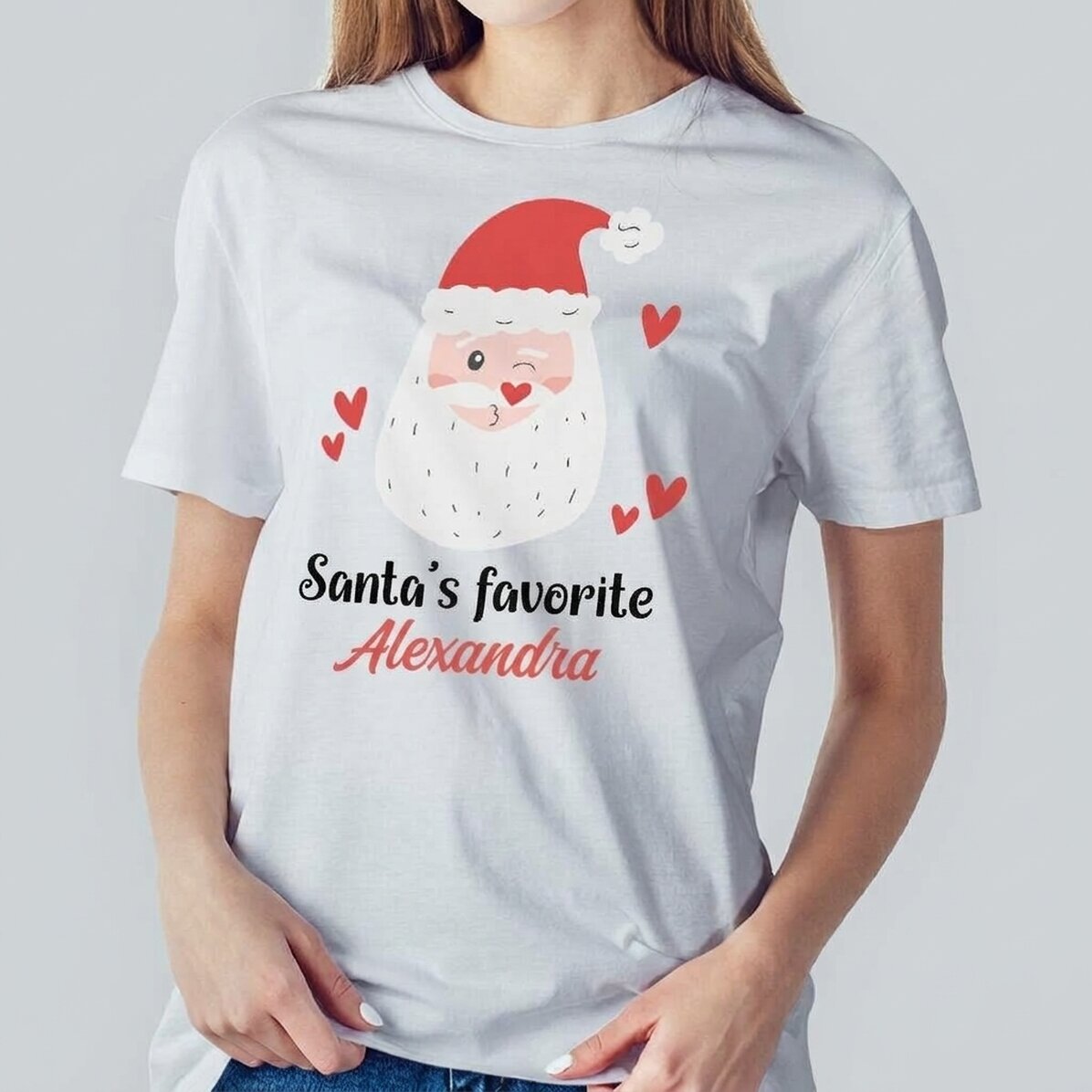 Bavlněné tričko s vlastním nápisem – Santa