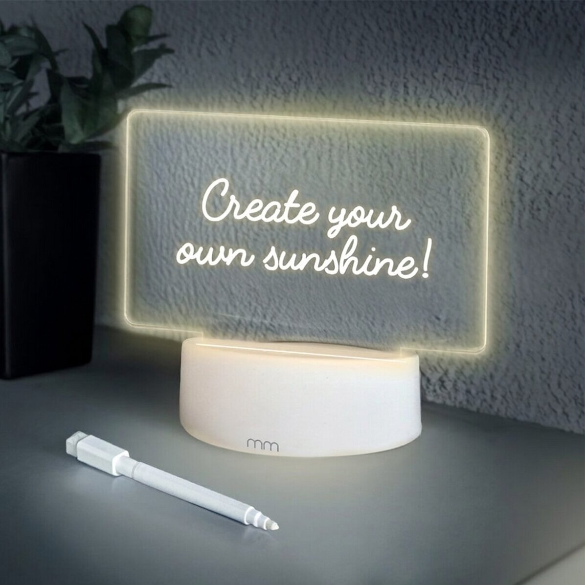 LED noční lampička / světelná tabule na vzkazy