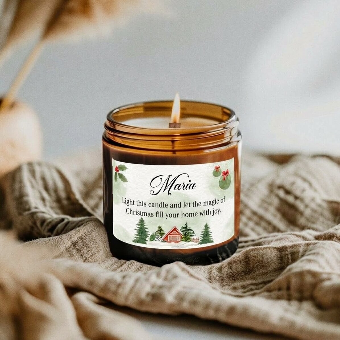 Malá vonná svíčka s vlastním textem – Winter