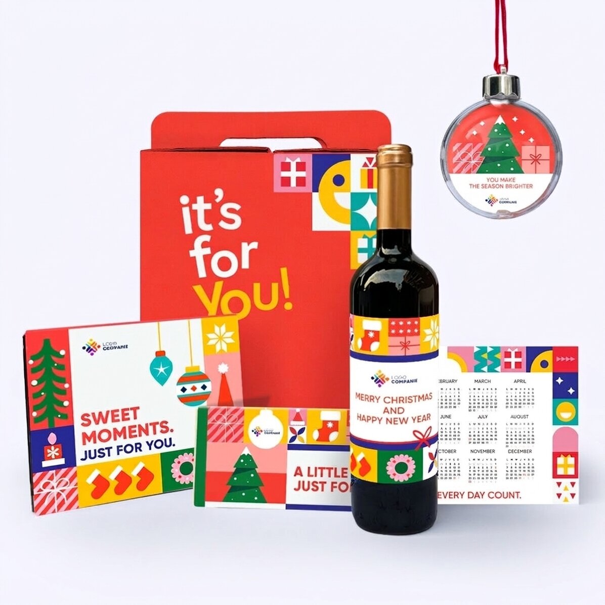 Dárková krabička – Christmas Joy s výrobky s vaším logem