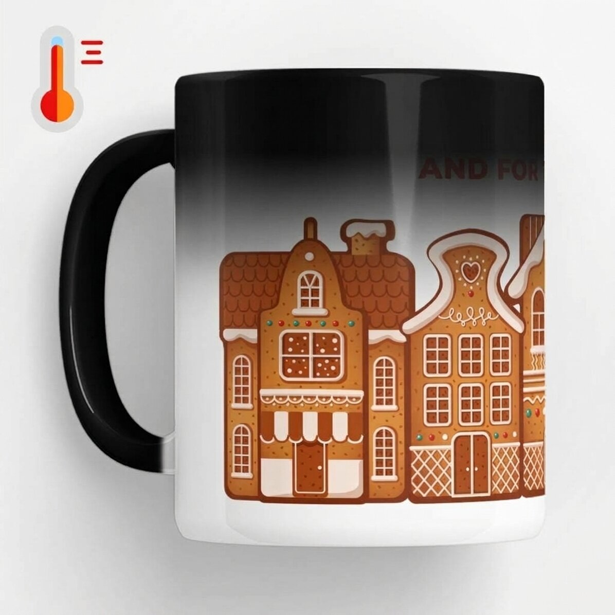 Termocitlivý hrnek s vlastním nápisem – Gingerbread