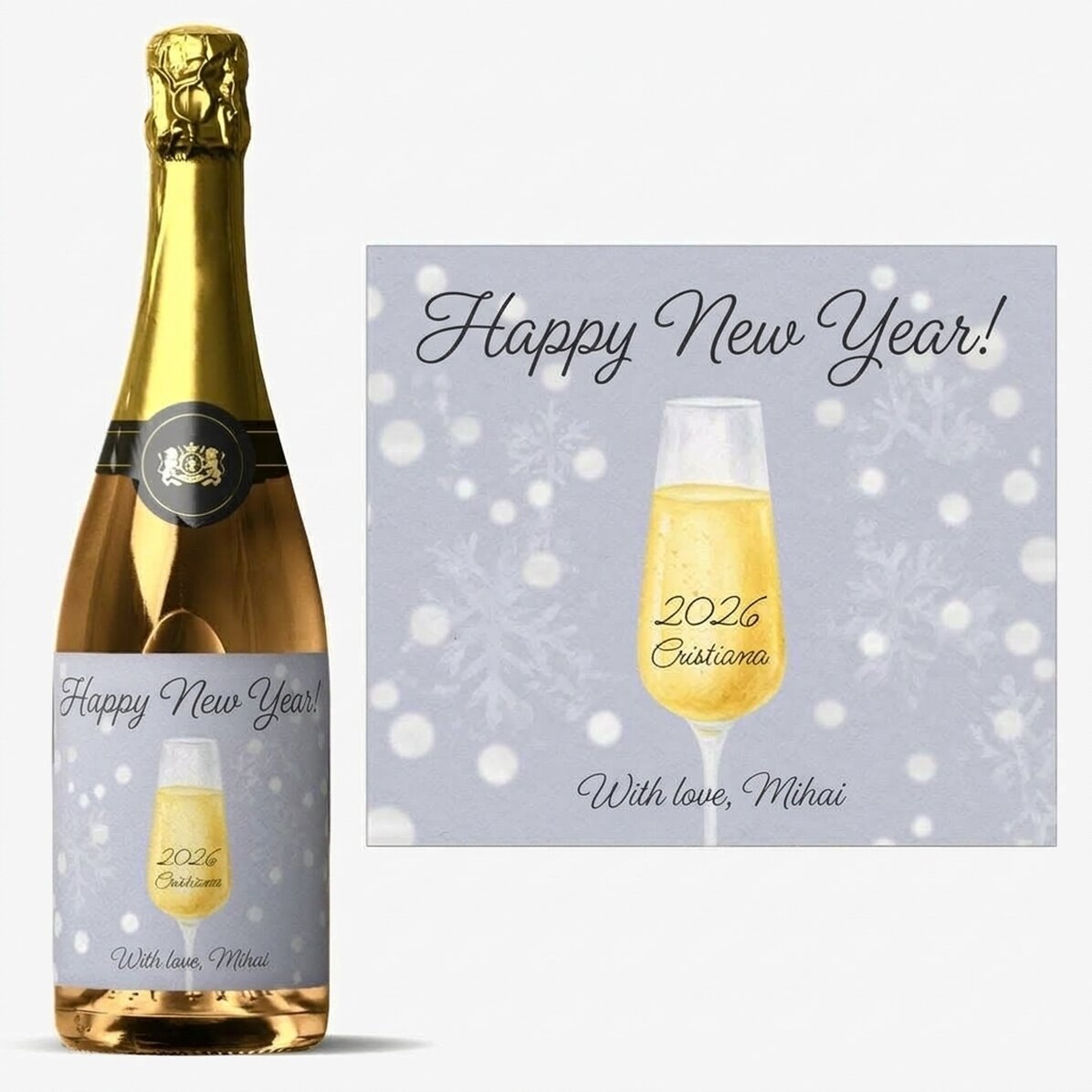 Šumivé víno s vlastním textem – Champagne Glass