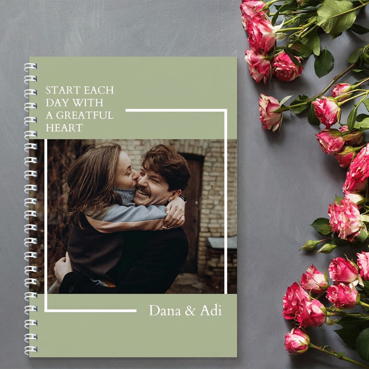 Notebook s osobním věnováním a fotografií