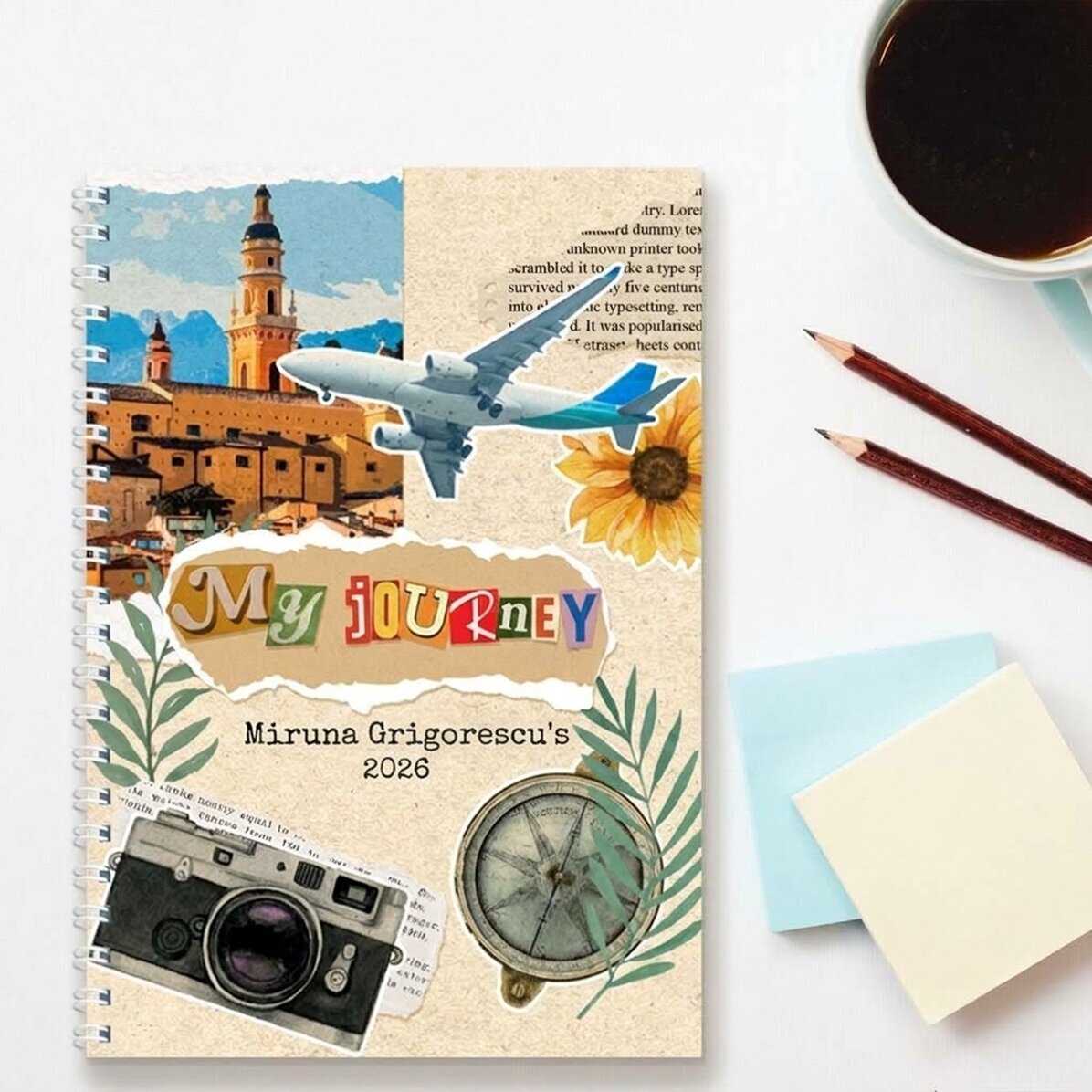 Notebook s vlastním textem – My Journal