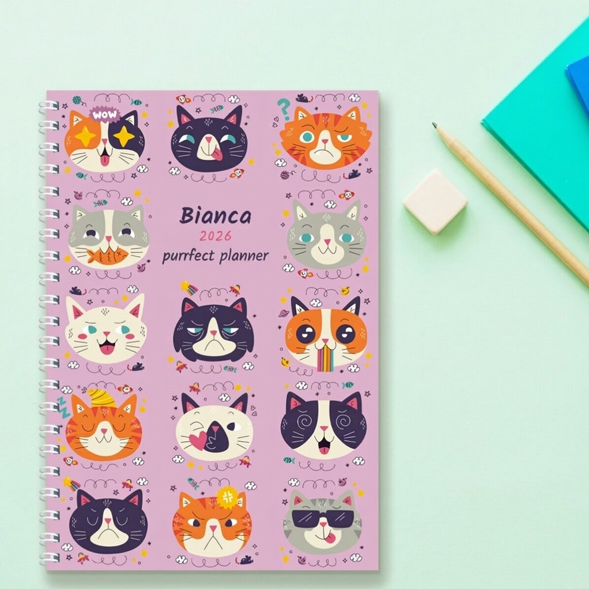 Notebook s vlastním textem – Cats
