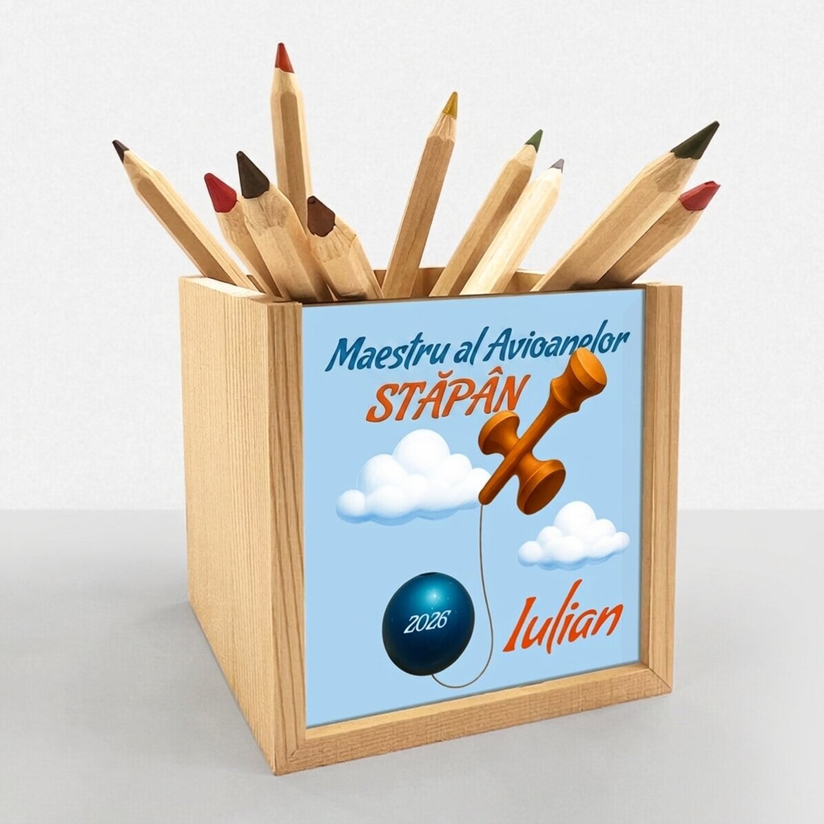 Personalizovaný stojánek na tužky s nápisem – Airplane Master