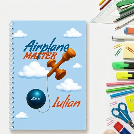 Notebook s vlastním textem – Airplane Master