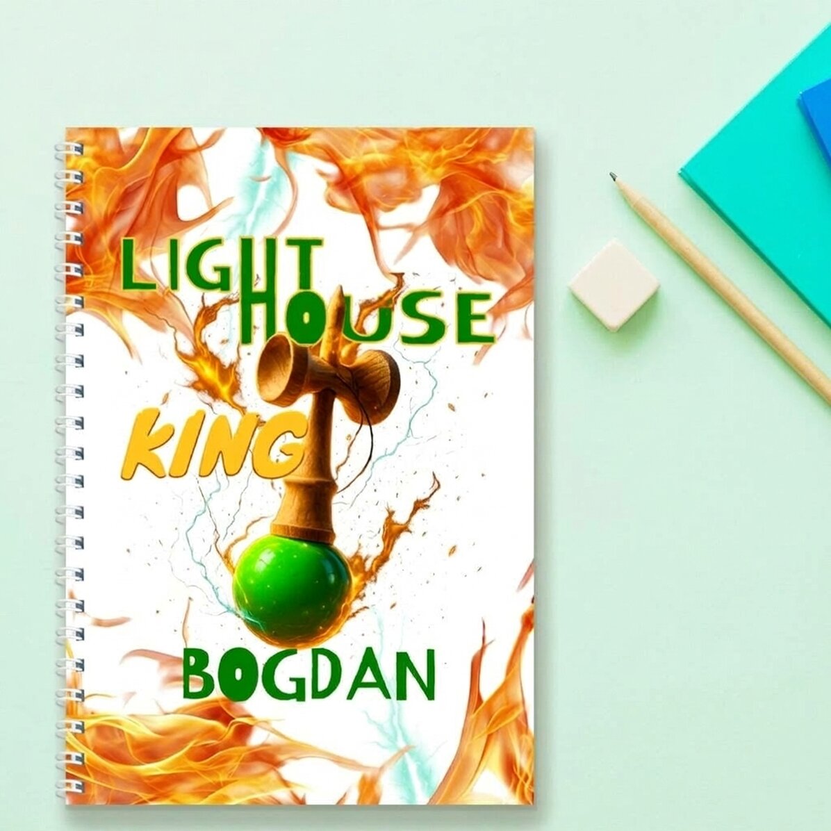 Notebook s vlastním textem – Lighthouse King