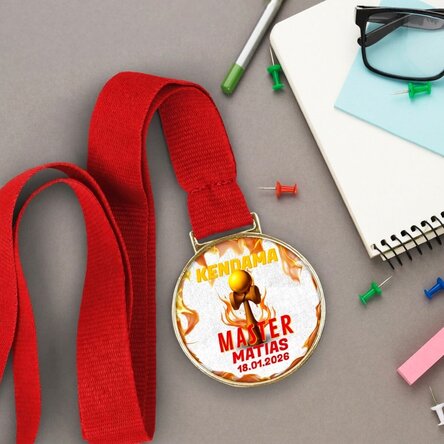 Personalised medal with text - Kendama Master