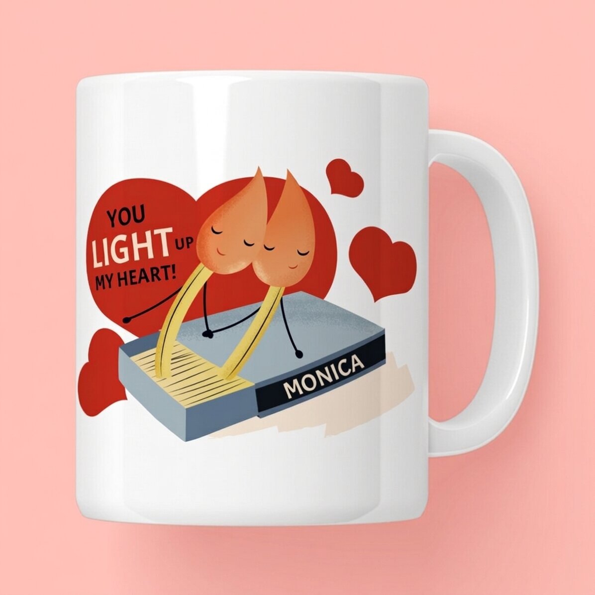 Personalizovaný hrnek s nápisem – Ligh up my heart