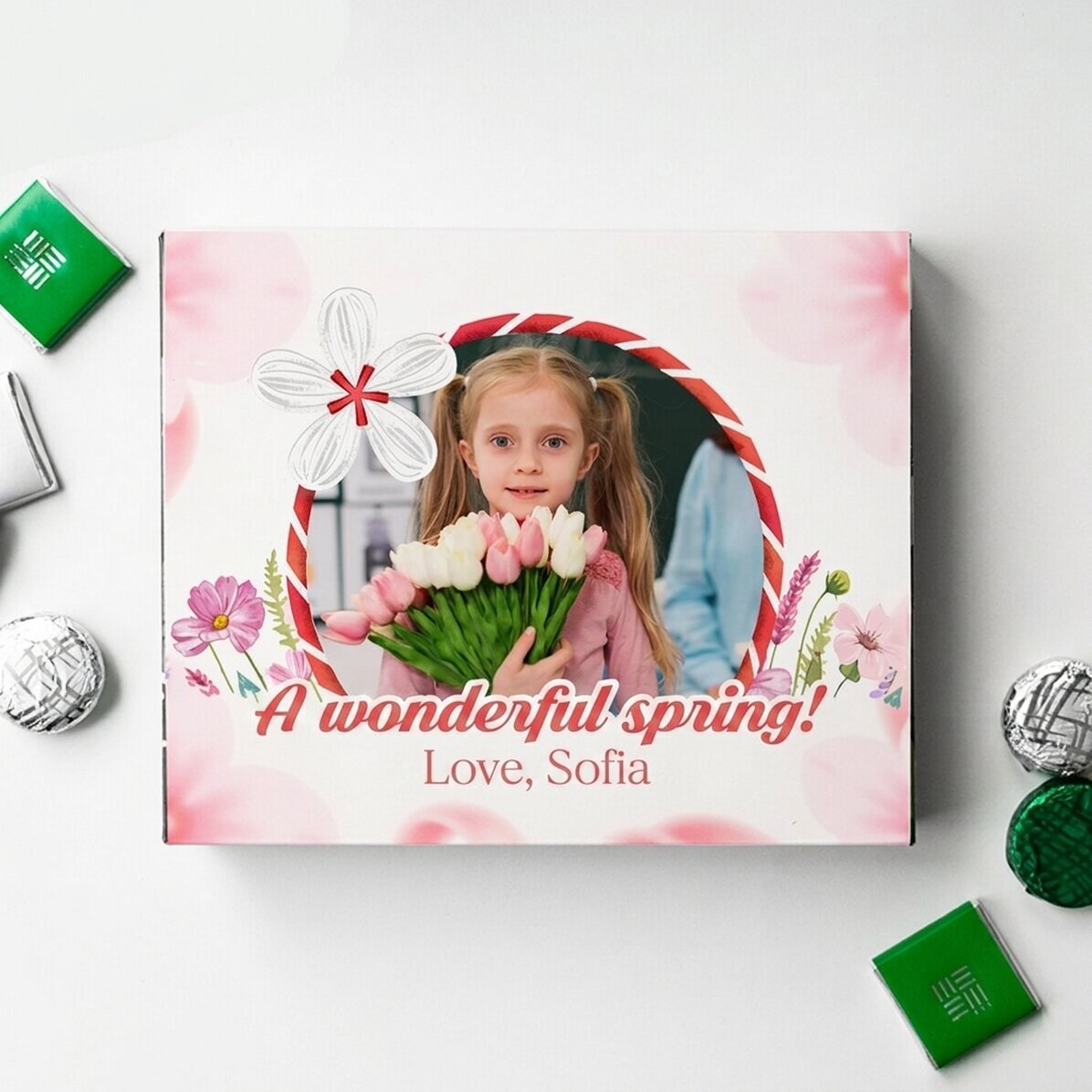 Krabička bonbónů s vlastní fotografií a milým vzkazem