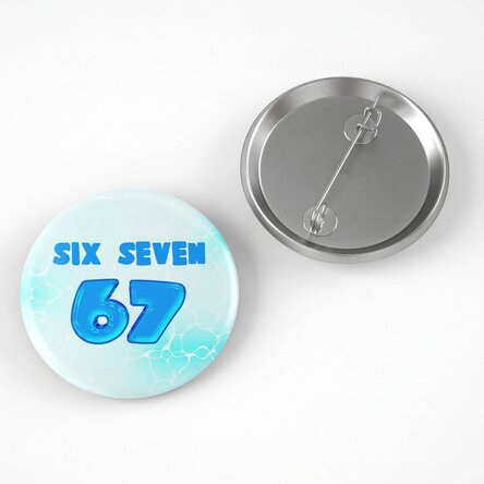 Personalised badge with name - 67 Six Seven Bubbly