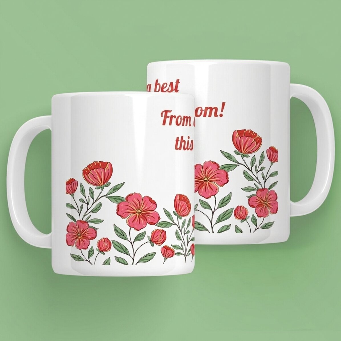 Personalizovaný hrnek s nápisem – Floral